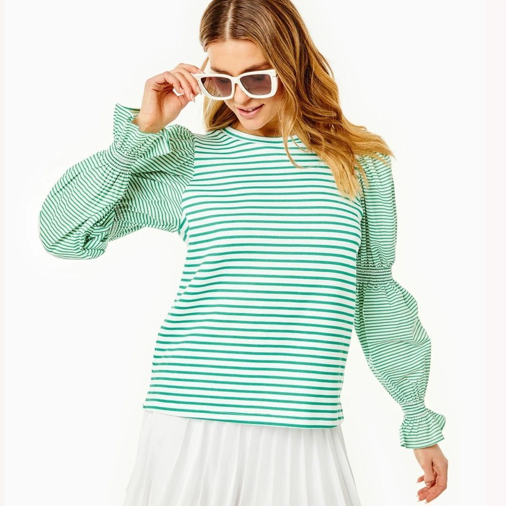 New Addison Bay Soft Luxe Prep Pullover Sweatshirt Size L